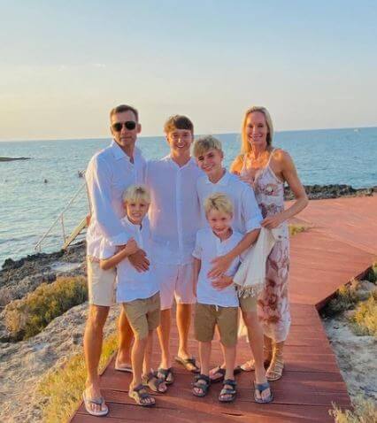 Christian Shevchenko with his family on a holiday in Italy.